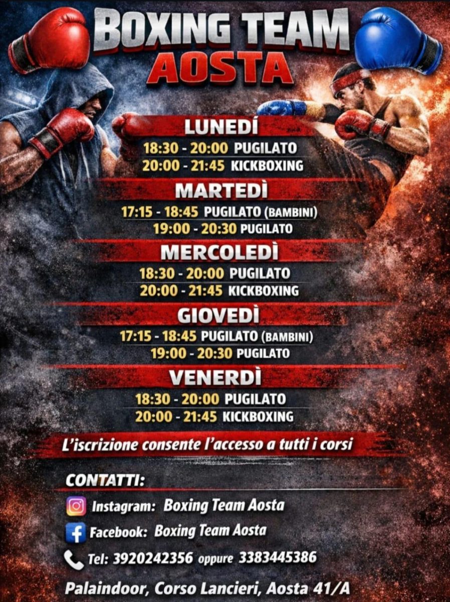 orari attività boxing team aosta